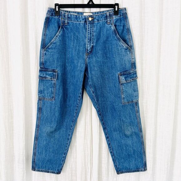 Universal Thread Blue Baggy Boyfriend Carpenter Pants Y2K Womens Size 12 Reg - Picture 1 of 9